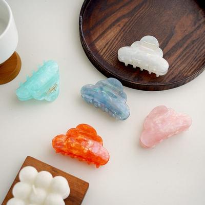 1 Stück bunte Textur Wolke Haarspange, japanische und koreanische ins Acryl-Klammer, Hinterkopf Scheibenhaar Haifischklemme