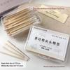 Disposable Manicure Clean Cotton Sticks 200Pcs Wooden Tip Lint Free Nail Polish Remover Clean Wands