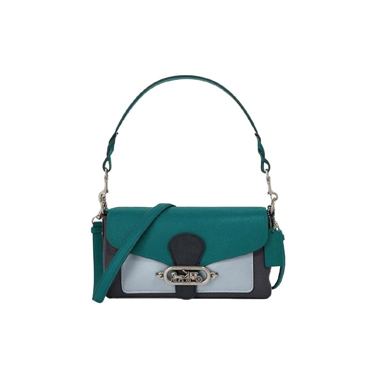 

Coach Jade 26 Color Block Leather Shoulder Bag Women Shoulder Bag Light-Blue 91070-SVQED Basic Set (Bag+Dust Bag)