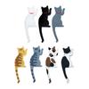 Cute Cat Fridge Sticker  Magnet Hook, Cartoon Cat Design Bendable Tail for Keys, Notes Photos, Magnetic Sticker for Refrigerator