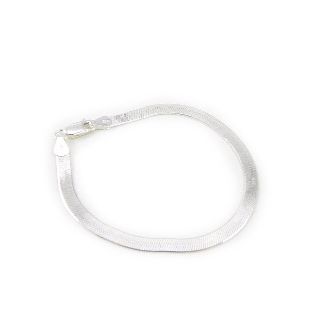 Les Trésors De Lily [G9064] - Silver Bracelet 'Mirror Design' 18 Cm 5 Mm