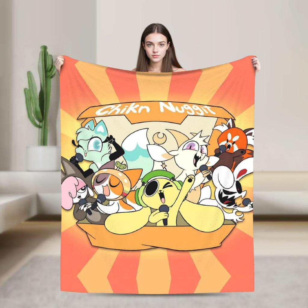 Chikn Nuggit Cartoon Anime Super Weiche Decke Plüsch Überwurfdecke Bequeme Outdoor Flanell Bettdecke Sofa Bettbezug