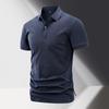 Summer 2026 Men's Short Sleeve Solid Polo Shirt: Simple Business Casual Lapel T-shirt