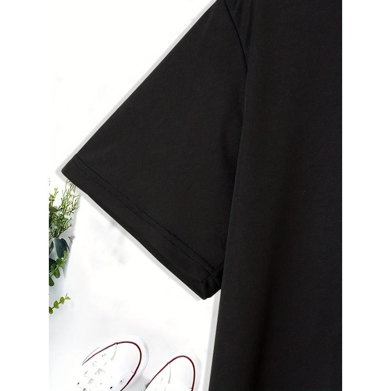 European Size Battery Low Print T Shirt, Tees For Men, Casual Short Sleeve Tshirt For Summer Spring Fall, Tops As Gifts