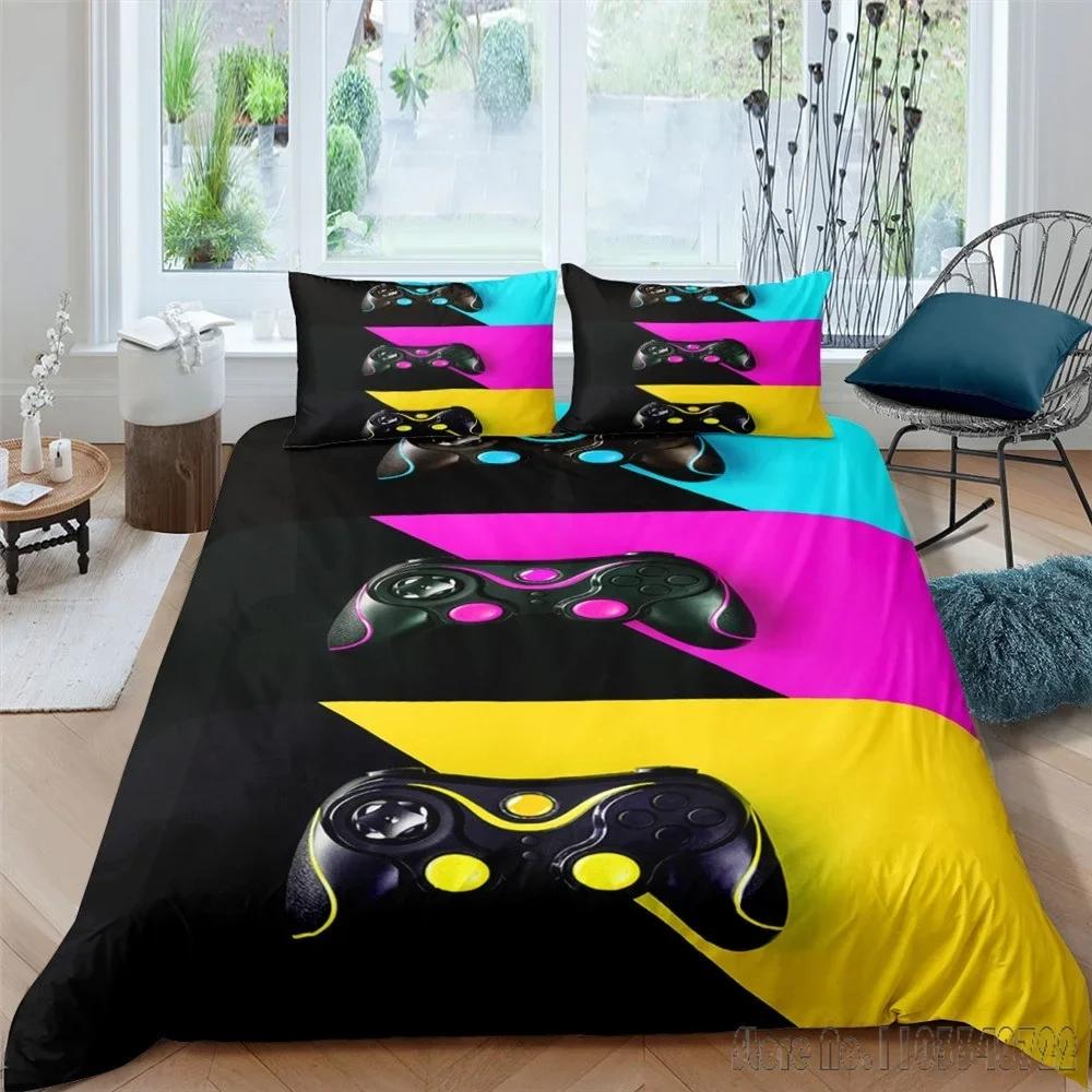 Admire Gamepad Love Child Cartoon Duvet Cover Set HD Comforter Cover for Kids Bedding Sets Bedclothes Bedroom Decor