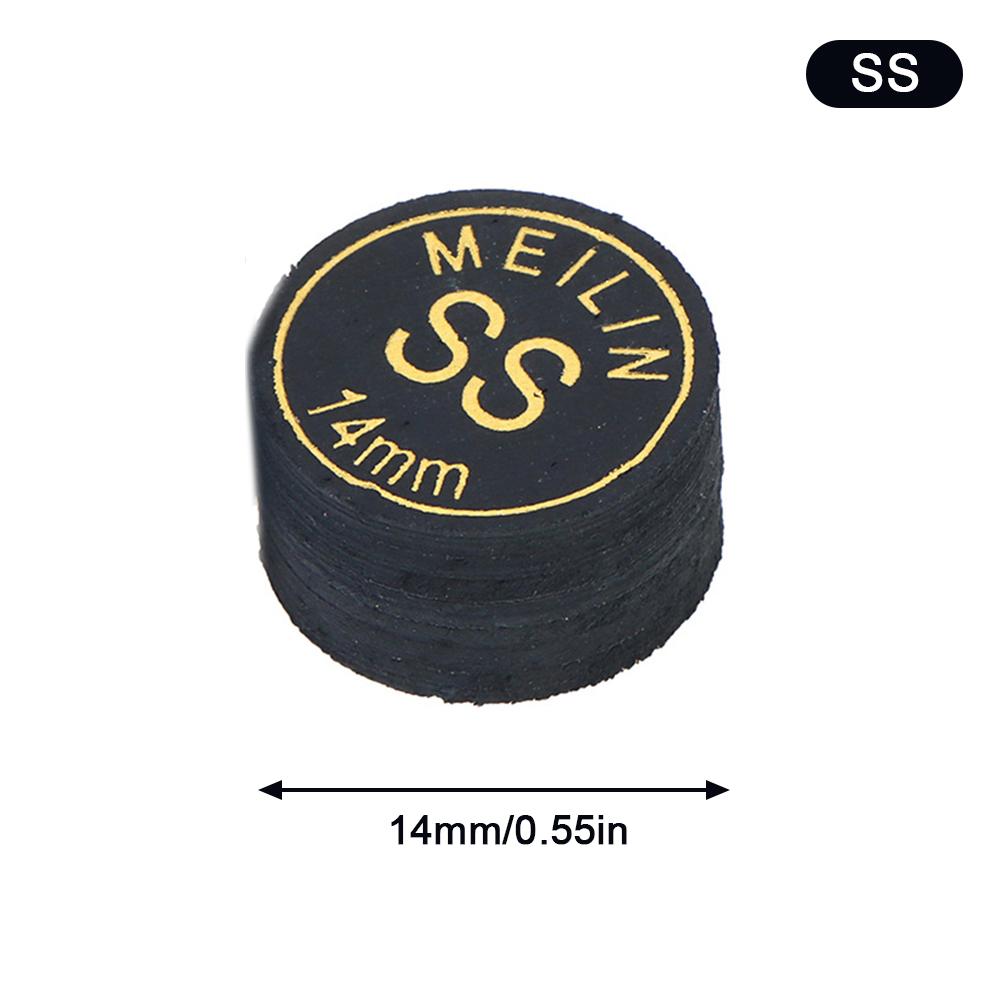 1PC H/M/S/SS 14MM Black Multi-Layer Pool Cue Tip For Nine Clubs Billiard Supplies