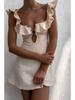 2024 European & American Sexy Ruffle Camisole Dress for Women