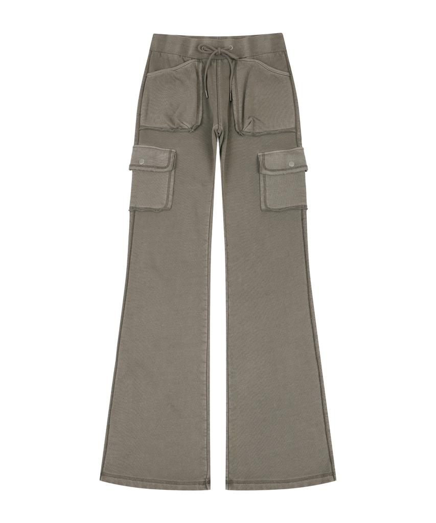 ORDINARY HOLIDAY Pigment Jersey Bootcut Pants [Gray]