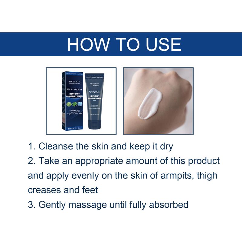 East Moon Men'S Deodorant Cream - Gently Removes Body Odor, Men'S Body Care, Skin Whitening, And Deodorizing Cream