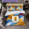 Uruguay Football Pattern 3 Pieces Bedding Set Soft Microfiber Duvet Cover with Pillow Cases for Bedroom