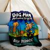 Dog man printed throw blanket—lightweight,soft,warm;versatile blanket for all seasons—perfect as &air-conditioning throw,nap blanket