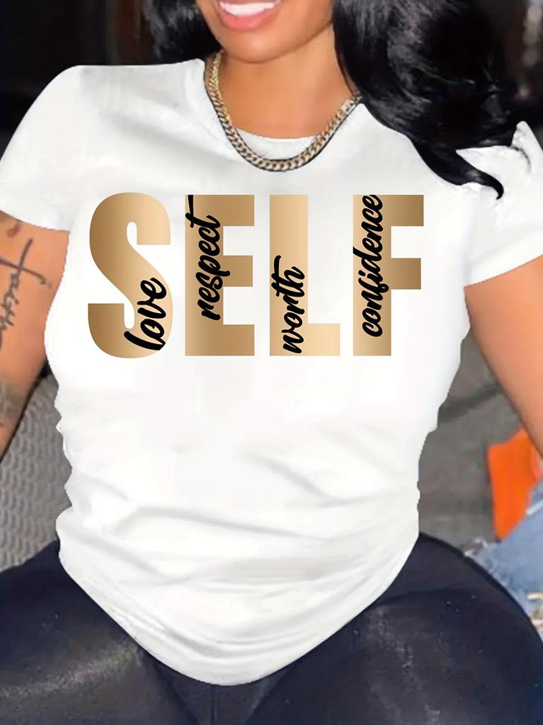 Women's Plus Size Printed Short Sleeved Graphic T-shirt Loose and Casual Soft Comfortable and Breathable Outdoor Sports