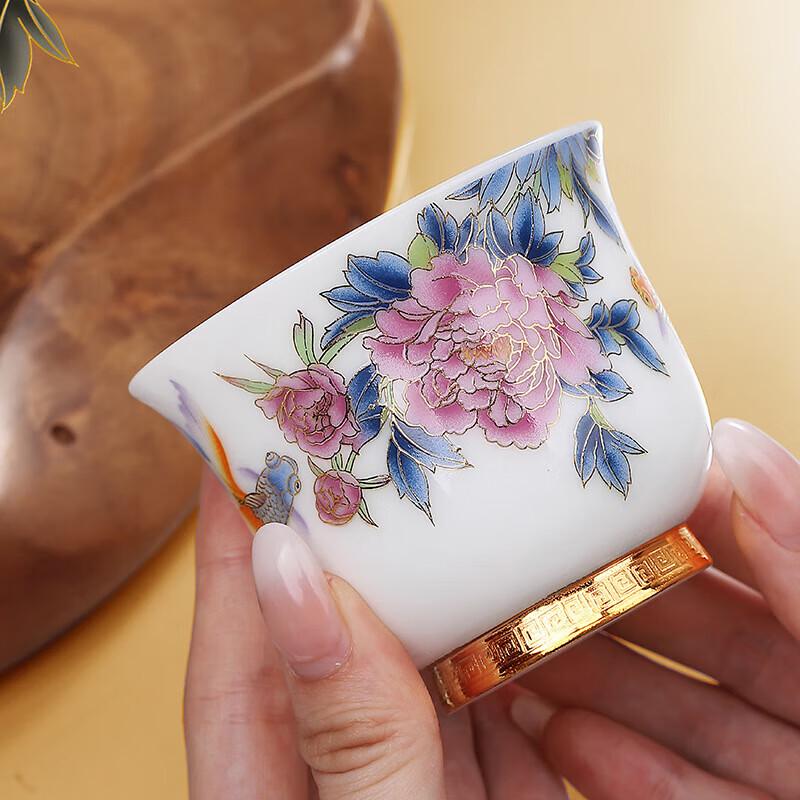 Mutton Fat Jade Porcelain Gongfu Tea Cup
