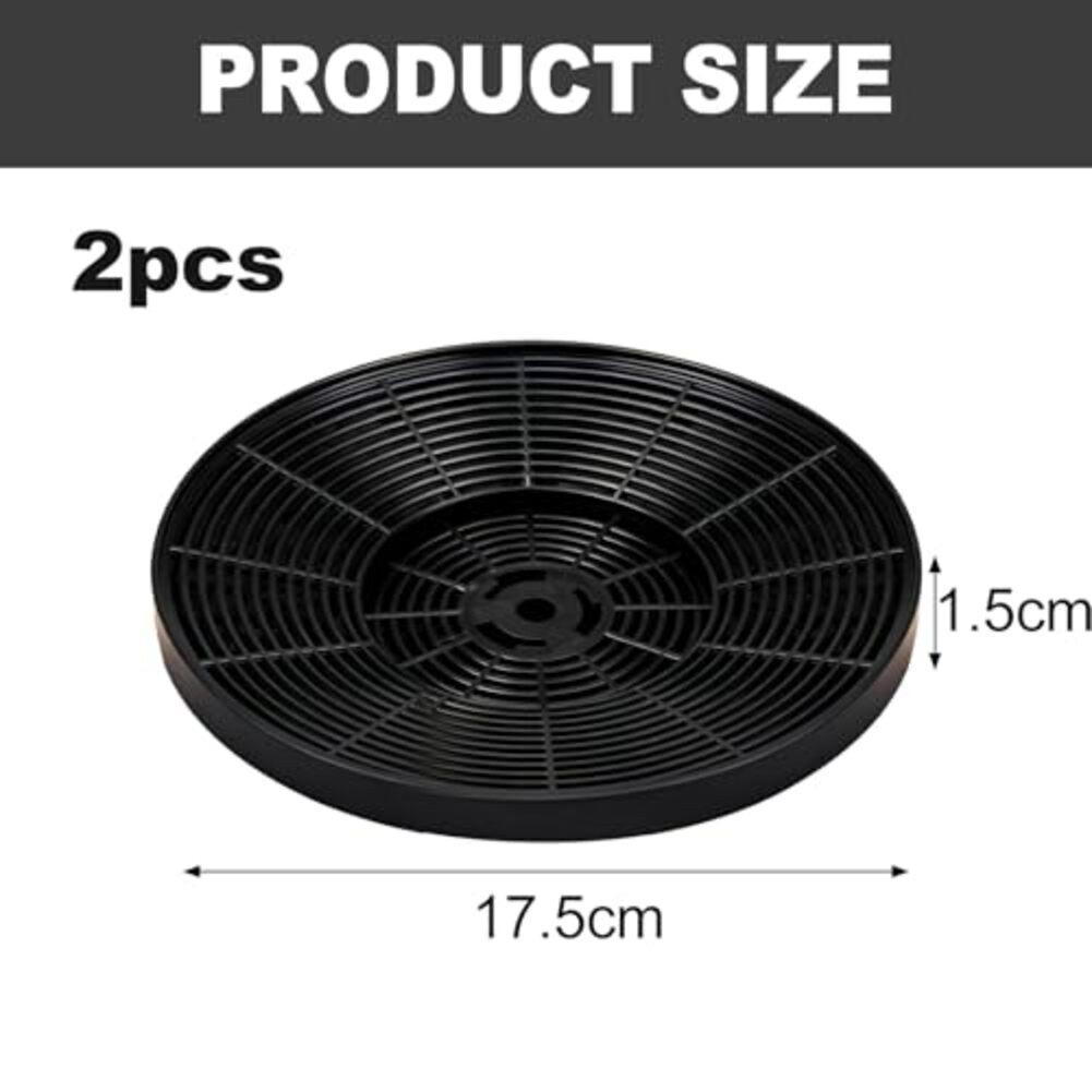 2 Pièces Filtres à Charbon Actif Filtres de Hotte Pour CCA52WH Pour CHA15 Hotte de Cuisson Filtres d'Extracteur de Cuisine Ronds 175mm