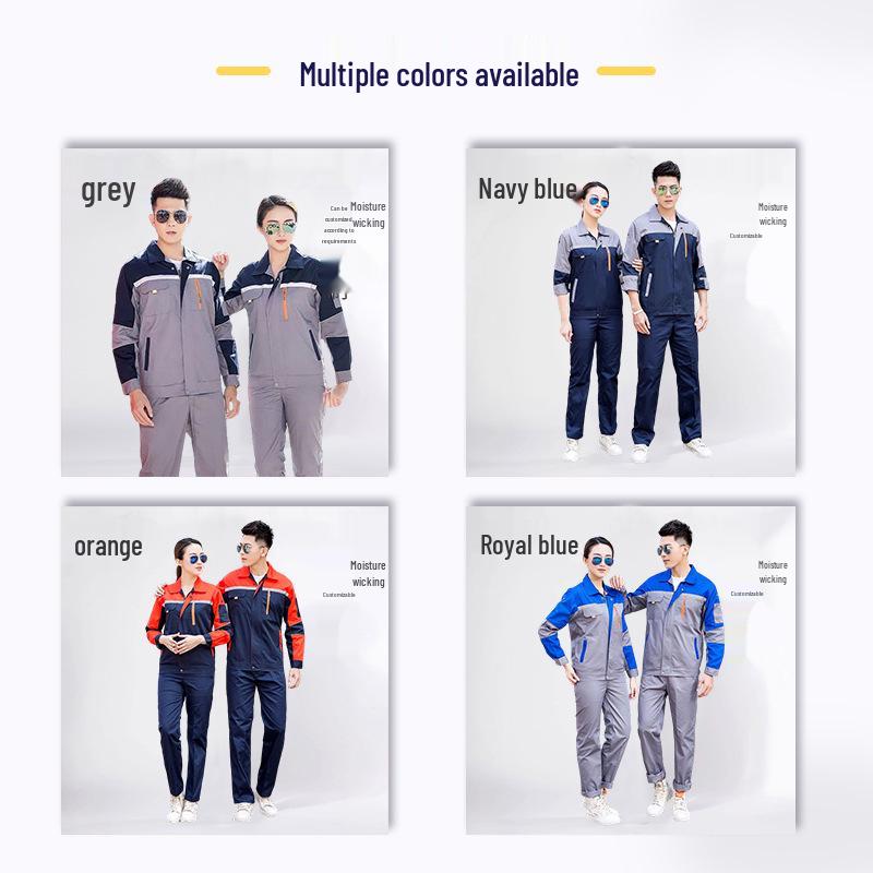Reflective Breathable Long Sleeve Workwear Set - Durable and Ideal for Electronic, Chemical, and Construction Industries