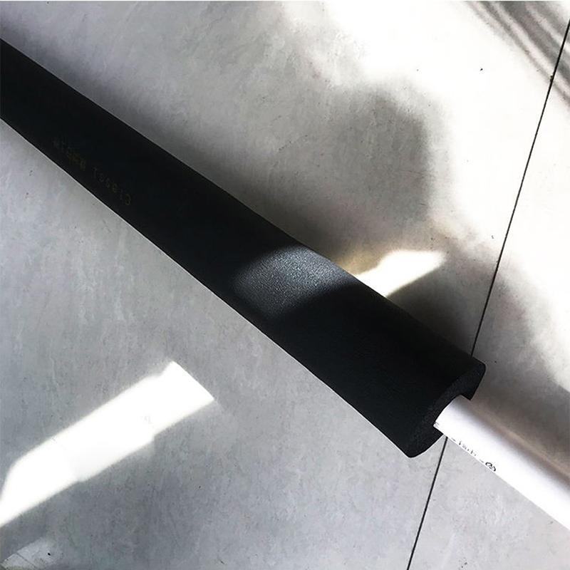 1.8M Sponge Rubber Pipe Black Waterproof Pipeline Holder Thermal Insulation Tubular Protective Sleeve For Air Conditioning