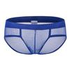 Men's Triangle Underwear Mesh Breathable Low Waist Transparent Underwear Solid Color Underwear