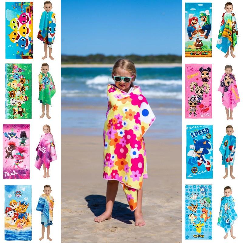 Boys Girls Pokemon Bath Towels Microfiber Beach Pool Swim Towel