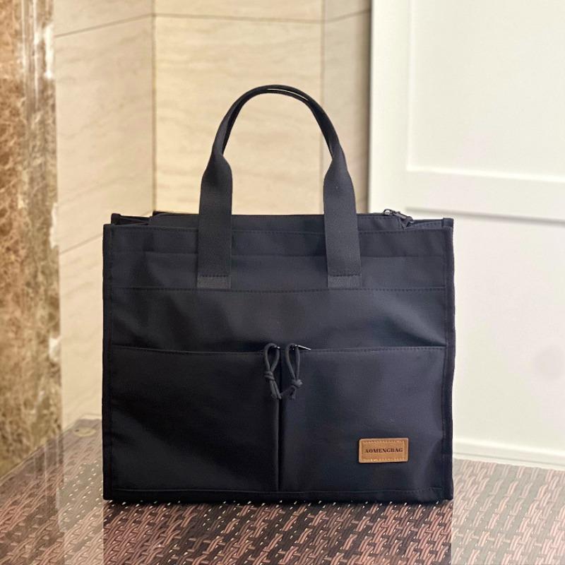 

New horizontal model, enlarged multi-pocket multi-function portable document bag, student plate bag, large-capacity book bag, information bag.