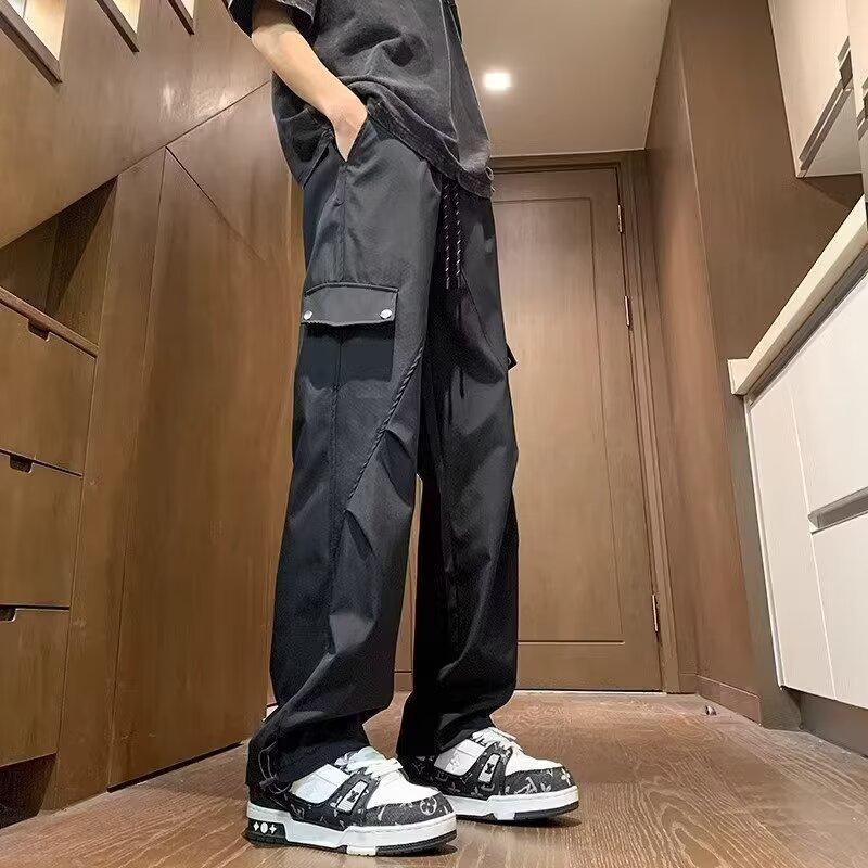 

Vancox Унисекс Черные Ветрозащитные Брюки Карго Пэчворк - Модная Американская Повседневная Одежда для Хайкинга и Активного Отдыха XL