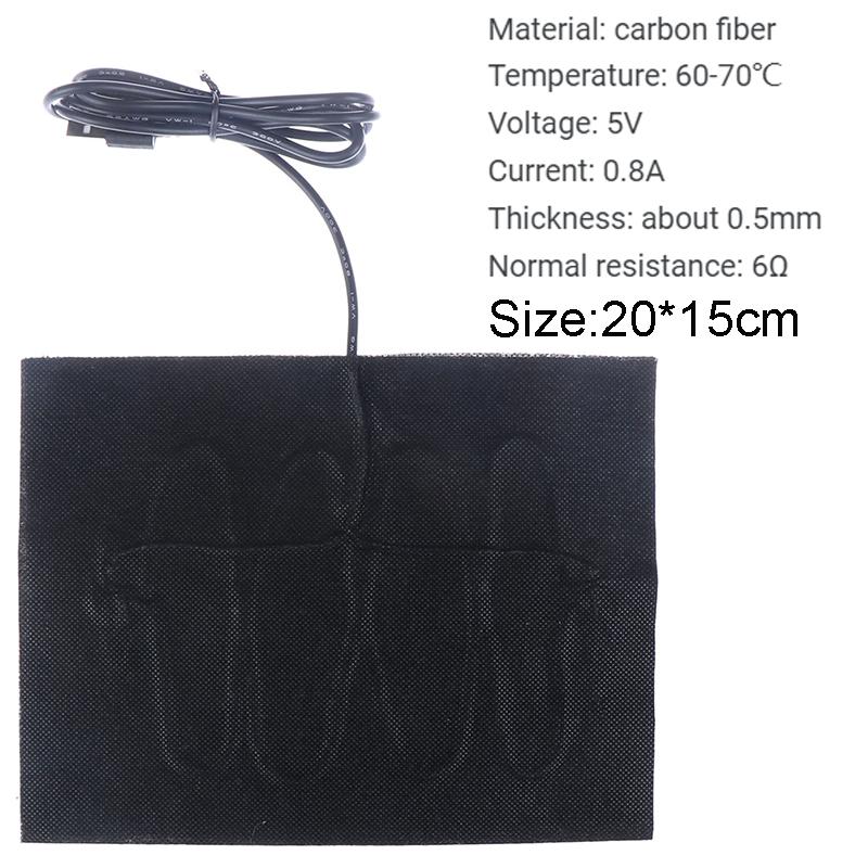 Tampone Riscaldante USB Foglio Riscaldato Pieghevole Cuscino Riscaldante per Sedile Auto Scaldasedile Impermeabile Animale Domestico Rettile Animale Inverno Caldo Tappetino Riscaldante