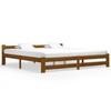 vidaXL Bed Frame Honey Brown Solid Pine Wood 200x200 Cm