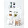 Pearl Metal Seasoning Rack, Spice Rack, 3 Tiers, with 2 Storage Containers, White, Blanc Kitchen HC-473