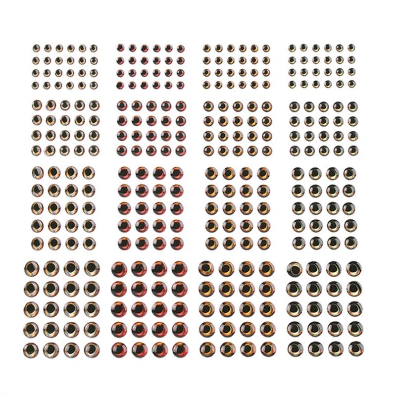 336Pcs Fly Tying Materials DIY Fishing Lures Realistic Fishing Baits Eye With 4D Eye For Freshwater & Saltwater Fishing