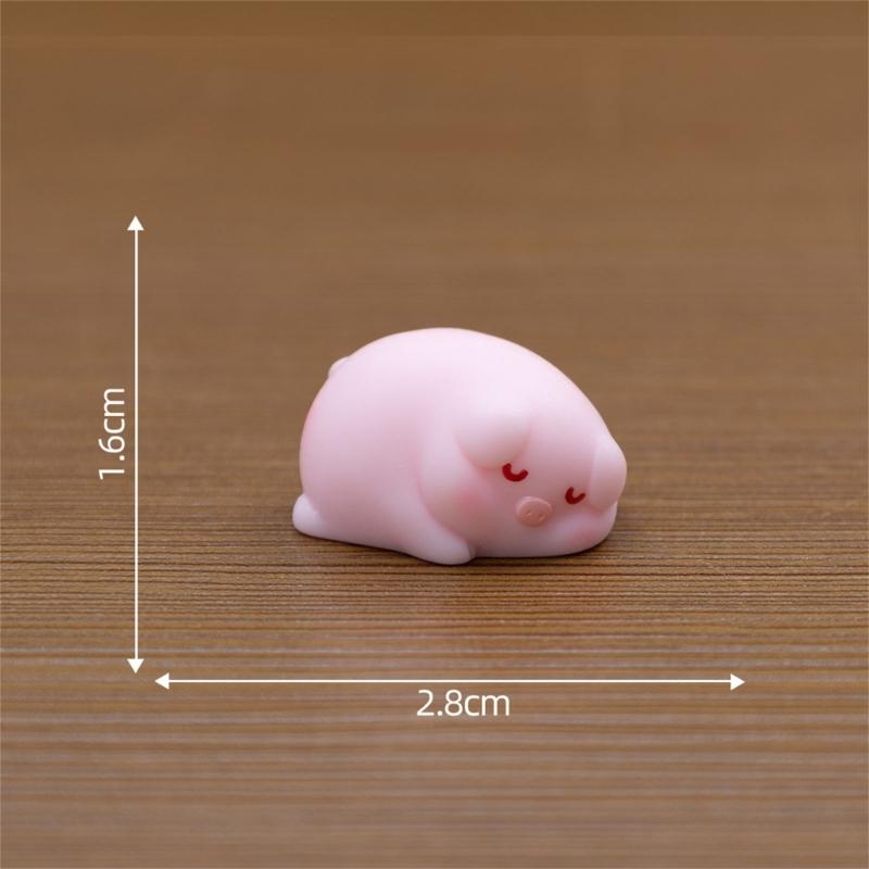 Pigs Figurines Mini Pigs Decors Waterproof Toy Playsets Miniature Doll Garden Figurines Cake Toppers Parties Favor