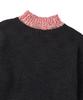 BEYOND CLOSET [Womens Edition] Nomantic Handmade Patch Half-Neck Wool Knit Black