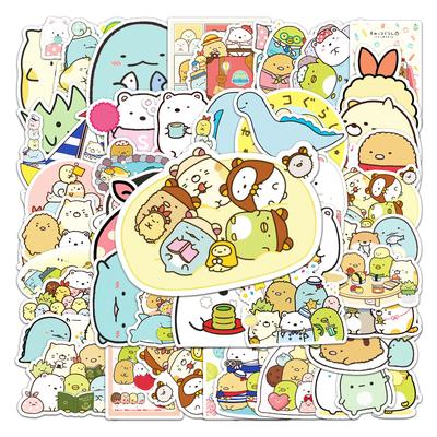 50 Hand Account Corner Cute Creature Doodle Personality Cartoon DIY Hand Account Book Suitcase Sticker Waterproof