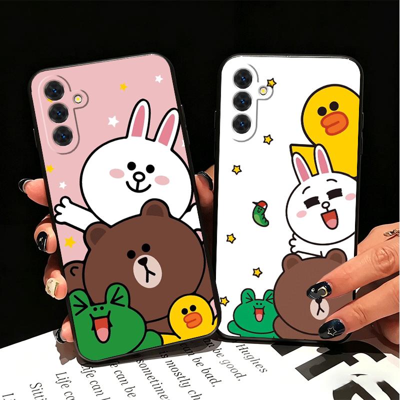 Cartoon Bear B-Browns C-Conys Soft Phone Case for Samsung A17 A37 A57 A16 A26 A36 A56 A15 A25 A35 A55 A14 A24 A34 A54 A13 A23 A3