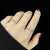 CARLIDANA Elegant Ladies 18K Solid Gold Minimalist Chain Finger Charm Rings Stainless Steel Stylish Gold Plated Celebration