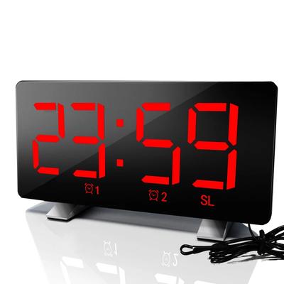 Nuevo Radio Despertador LED Radio FM Creativo Repetición Reloj Electrónico Radio Portátil Carga USB Reloj Digital Relojes de Escritorio Decoración