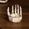 Halloween Desktop Foyer Decoration Gift Skull Hand Candle Stick Decoration Resin Skull Halloween Horror Decoration Supplies