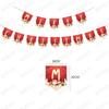 In-Stock Christmas & New Year Party Decoration Set: Thick Paper Cups, Plates, Tablecloth & Pull-Flag