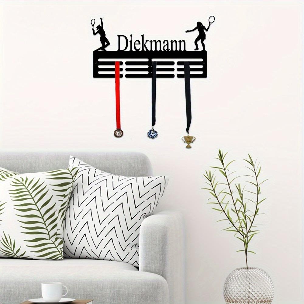 Tennis Metallwandkunst Dekoration mit Haken Geschenk für Spieler