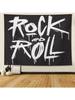Rock And Roll Tapestry 60" X 40"Rock`N`Roll Wall Hanging Party Decorations Home Decor For Bedroom Living Room Dorm (150 X 100cm)