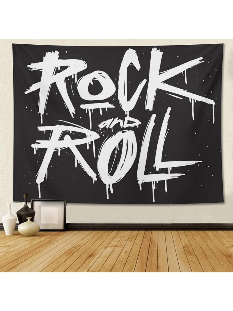 Rock And Roll Tapestry 60" X 40"Rock`N`Roll Wall Hanging Party Decorations Home Decor For Bedroom Living Room Dorm (150 X 100cm)