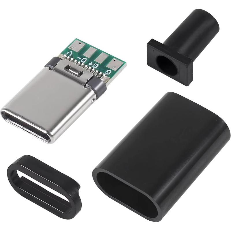 1 Set Electric Terminals Welding Diy Accessories Type C Usb 3.1 3A Fast Charging Usb Connectors Type C Connector Male Plug