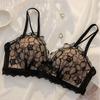 Big Breast Bras Floral Lace Push Up Bras For Women Adjustable Wireless Underwear Female Lingerie Fashion Girls Cute Bras