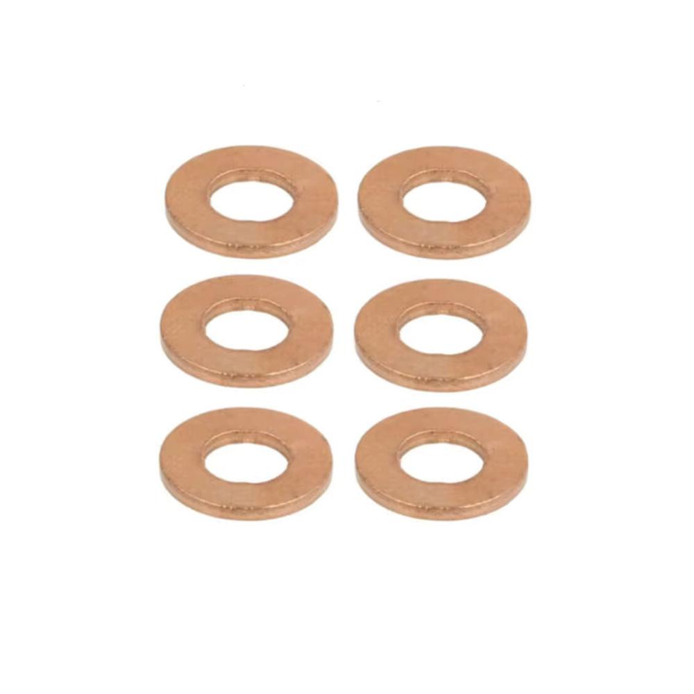 6Pcs Lower Fuel Injector Gasket Ring 924867 For BMW 1 2 3 4 5 Series Replacement