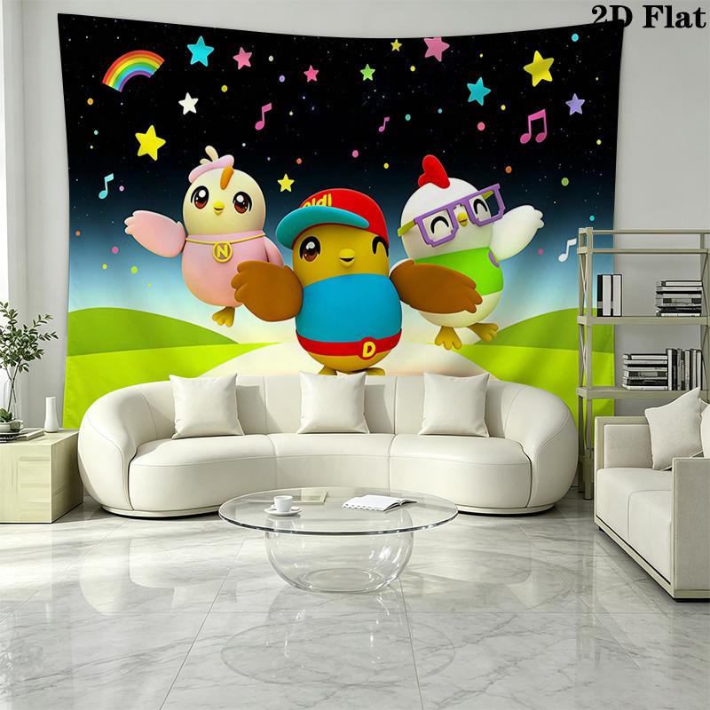 Didi and Friends Wall Tapestry Aesthetic Wall Hanging Printed Fabric Blanket Decorative Tapestries for Bedroom Living Room Home Decor