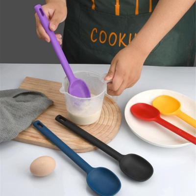 Silicone World Silicone Spoon Mixing Soup Spoons Kitchen Mixing Ladle Cooking Utensils Kitchenware Tool For Stirring And Serving