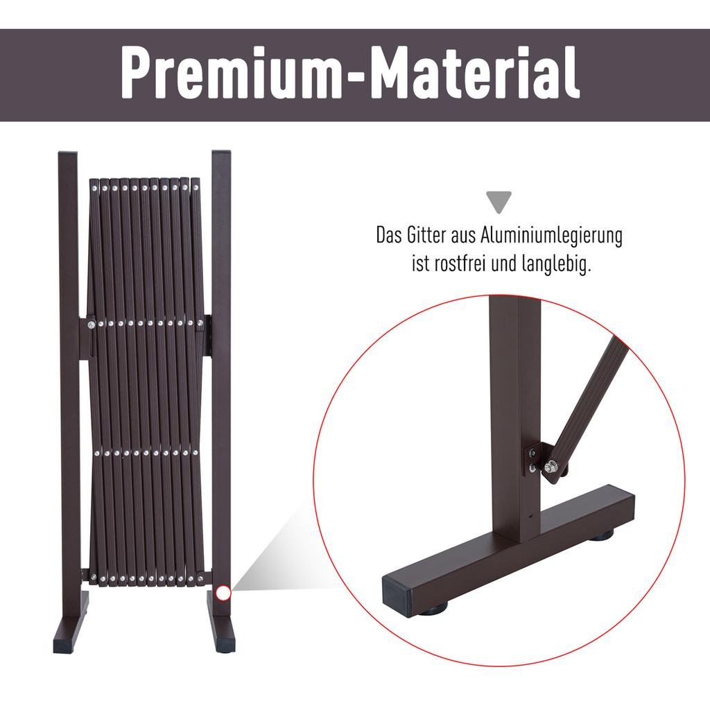 Expanding Trellis Fence, Freestanding Movable Fence, Foldable Garden Screen Panel, 300 x 103.5 cm, Dark Brown