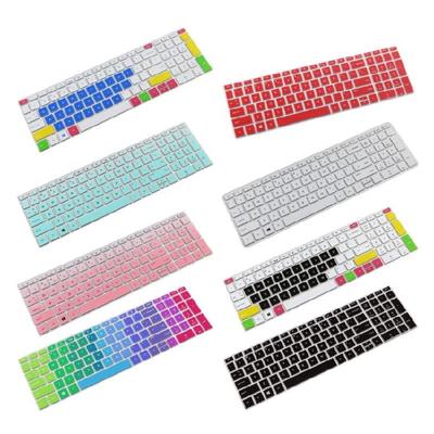 Silicone Keyboard Sleeve Skin for Pavilion 15 cc707TX Keyboard Film Cover Vibranted Color Dustproof and Waterproof