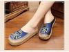 Taigu Mi Ma Peking Opera Face Embroidered Espadrilles: Handmade Cloth Shoes, Linen, Mori Girl Style.
