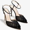 Scarpe da Donna di Tendenza Sandali Donna Tacchi Alti Estivi Scarpe Nude Rosa Rete Slingback Tacco Alto Festa Passerella Sandali