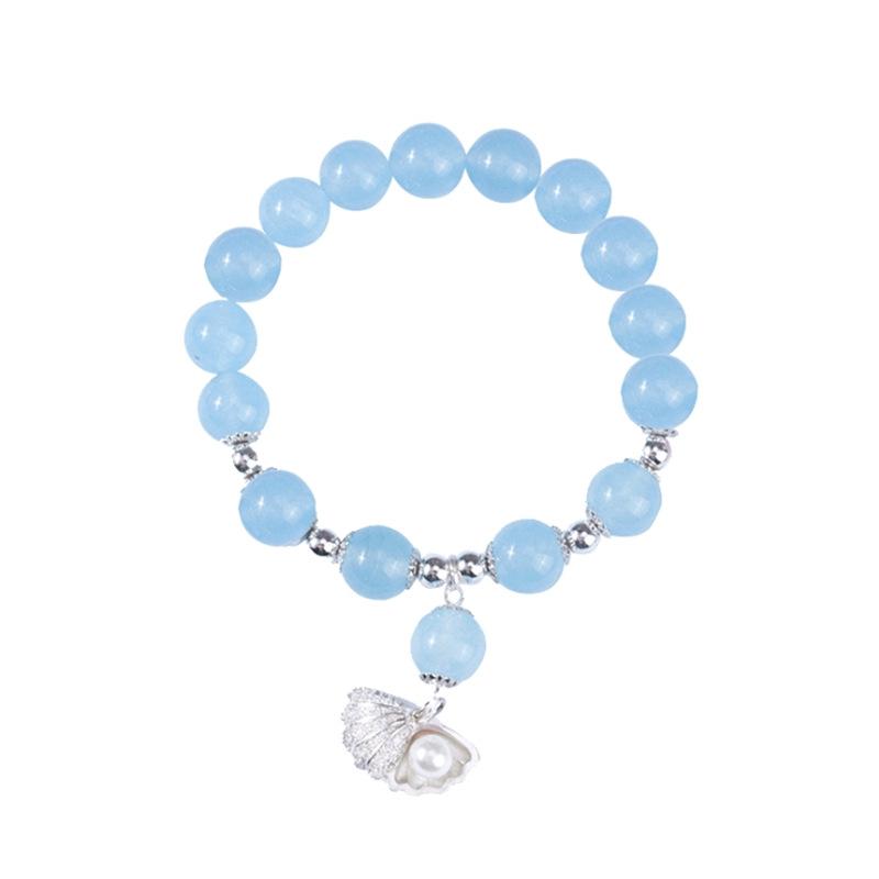 Fragrant honey sunk ashes like frost moisturizing jade small fish fairy shepherd bracelet blue mermaid tears pearl aquamarine bracelet
