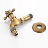 Vintage Single Handle Cold Water Faucet G1/2 - Wall Mounted Bathroom Sink Mop Faucet (Bronze)